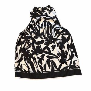 Joie Black and White Sleeveless Top